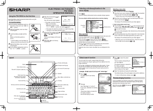 Manual Sharp PW-V9550 Electronic Dictionary