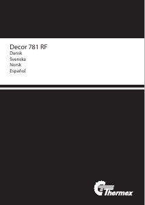 Bruksanvisning Thermex Decor 781 RF Köksfläkt