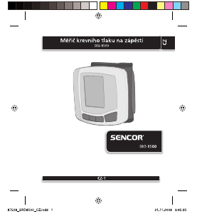 Manuál Sencor SBD 8500 Tonometr