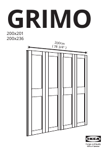Bruksanvisning IKEA GRIMO Skapdør