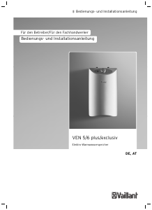 Bedienungsanleitung Vaillant VEN 5 exclusiv Warmwasserspeicher