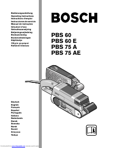 Bruksanvisning Bosch PBS 60 E Bandslipar