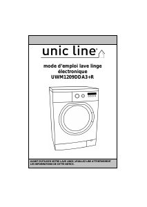 Mode d’emploi Unic Line UWM1209DDA3+R Lave-linge
