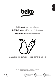 Mode d’emploi BEKO B5RCNE405HXB Réfrigérateur combiné
