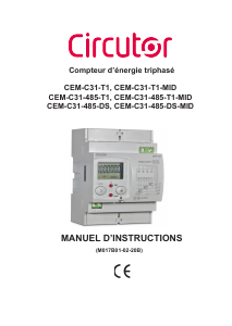 Mode d’emploi Circutor CEM-C31-T1-MID Compteur d'énergie