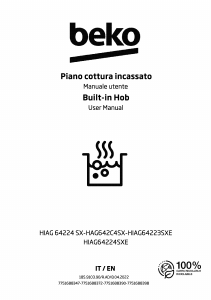 Manuale BEKO HIAG64224SXE Piano cottura