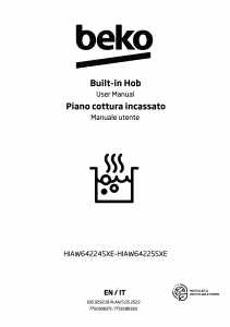 Manuale BEKO HIAW64225SXE Piano cottura