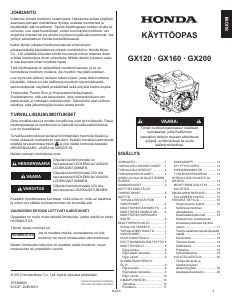 Käyttöohje Honda GX200 Moottori