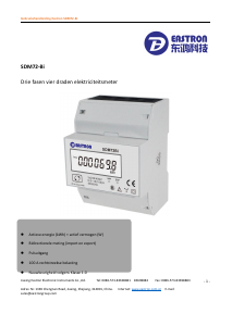 Handleiding Eastron SDM72-Bi Energiemeter