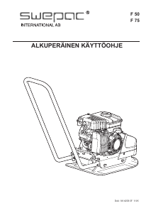 Käyttöohje Swepac F 50 Maantiivistäjä
