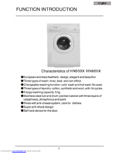Handleiding Haier HN600TX Wasmachine