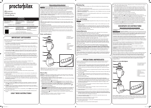 Manual Proctor Silex 53560 Blender