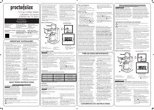 Mode d’emploi Proctor Silex 43686 Cafetière