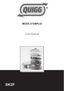 Mode d’emploi Quigg SK2F Cuiseur vapeur