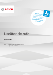 Manual Bosch WTX87K01BY Uscător