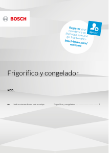 Manual de uso Bosch KDD30NL202 Frigorífico combinado