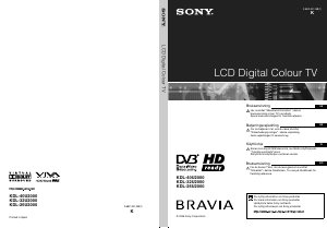 Bruksanvisning Sony KDL-32U2000 LCD-TV