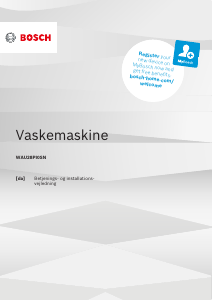 Brugsanvisning Bosch WAU28PI0SN Vaskemaskine
