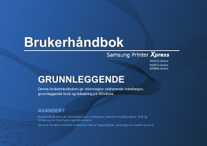 Bruksanvisning Samsung SL-M2885FW Xpress Multifunktionsskrivare