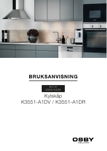 Bruksanvisning Osby K3551-A1DR Kylskåp