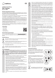 Bedienungsanleitung Renkforce 1499656 DECT Repeater