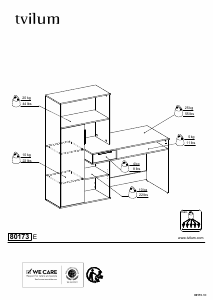 Руководство Tvilum 80173 Письменный стол