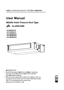 Handleiding AlpicAir ATI-140HPDC3C Airconditioner