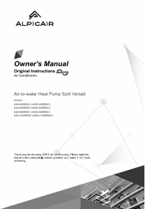 Manual AlpicAir AWI-60WRDC1 Air Conditioner