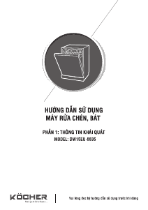 Hướng dẫn sử dụng Köcher KDEU-8835 Máy rửa chén