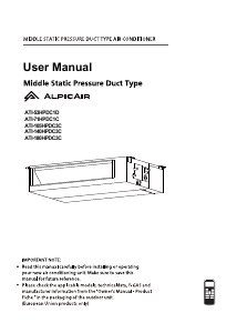 Manual AlpicAir ATI-53HPDC1D Air Conditioner