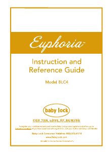 Handleiding Baby Lock BLC4 Euphoria Naaimachine