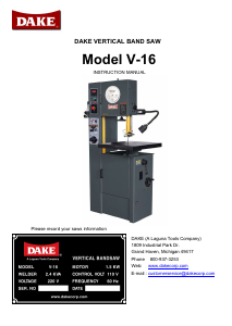 Handleiding Dake V-16 Bandzaag