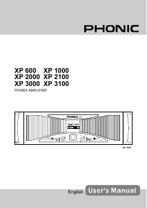 Bruksanvisning Phonic XP 2100 Förstärkare