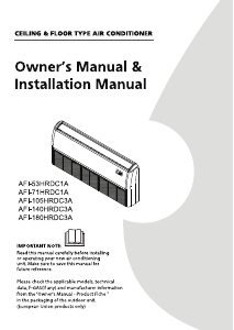 Handleiding AlpicAir AFI-53HRDC1A Airconditioner