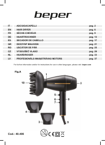 Manual Beper 40.406 Hair Dryer