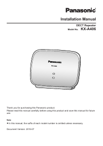 Handleiding Panasonic KX-A406 DECT Repeater