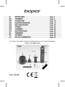 Handleiding Beper 40.361 Neushaartrimmer