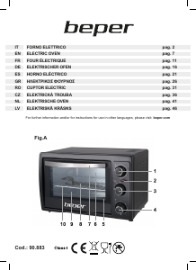 Handleiding Beper 90.883 Oven