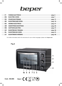 Handleiding Beper 90.884 Oven