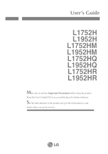 Handleiding LG L1952HR-BF LCD monitor