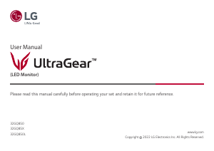 Manual LG 32GQ850-B UltraGear LED Monitor