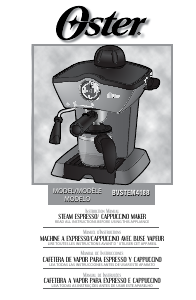 Manual de uso Oster BVSTEM4188 Máquina de café espresso