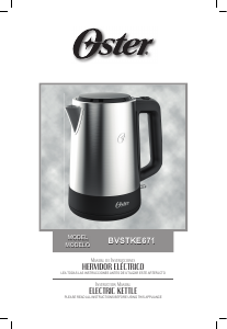 Manual de uso Oster BVSTKE671 Hervidor