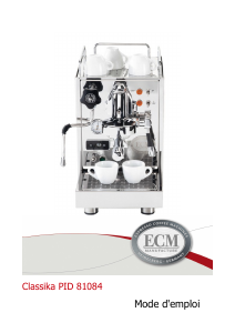 Mode d’emploi ECM Classika PID 81084 Machine à expresso