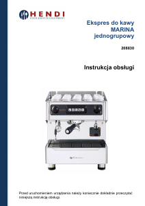 Instrukcja Hendi Marina Ekspres do espresso