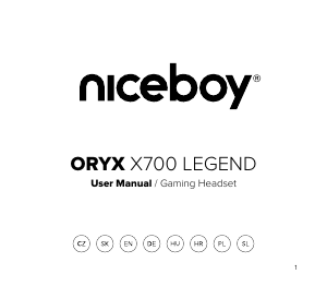 Bedienungsanleitung Niceboy ORYX X700 Legend Headset