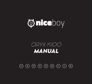 Használati útmutató Niceboy ORYX K100 Billentyűzet
