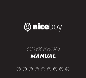 Manuál Niceboy ORYX K600 Klávesnice