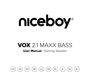 Bedienungsanleitung Niceboy ORYX VOX 2.1 MAXX BASS Lautsprecher