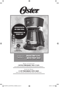 Manual de uso Oster BVSTRF300 Máquina de café